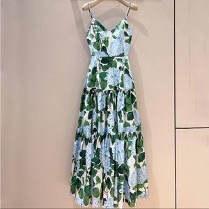 Blue floral maxi dress